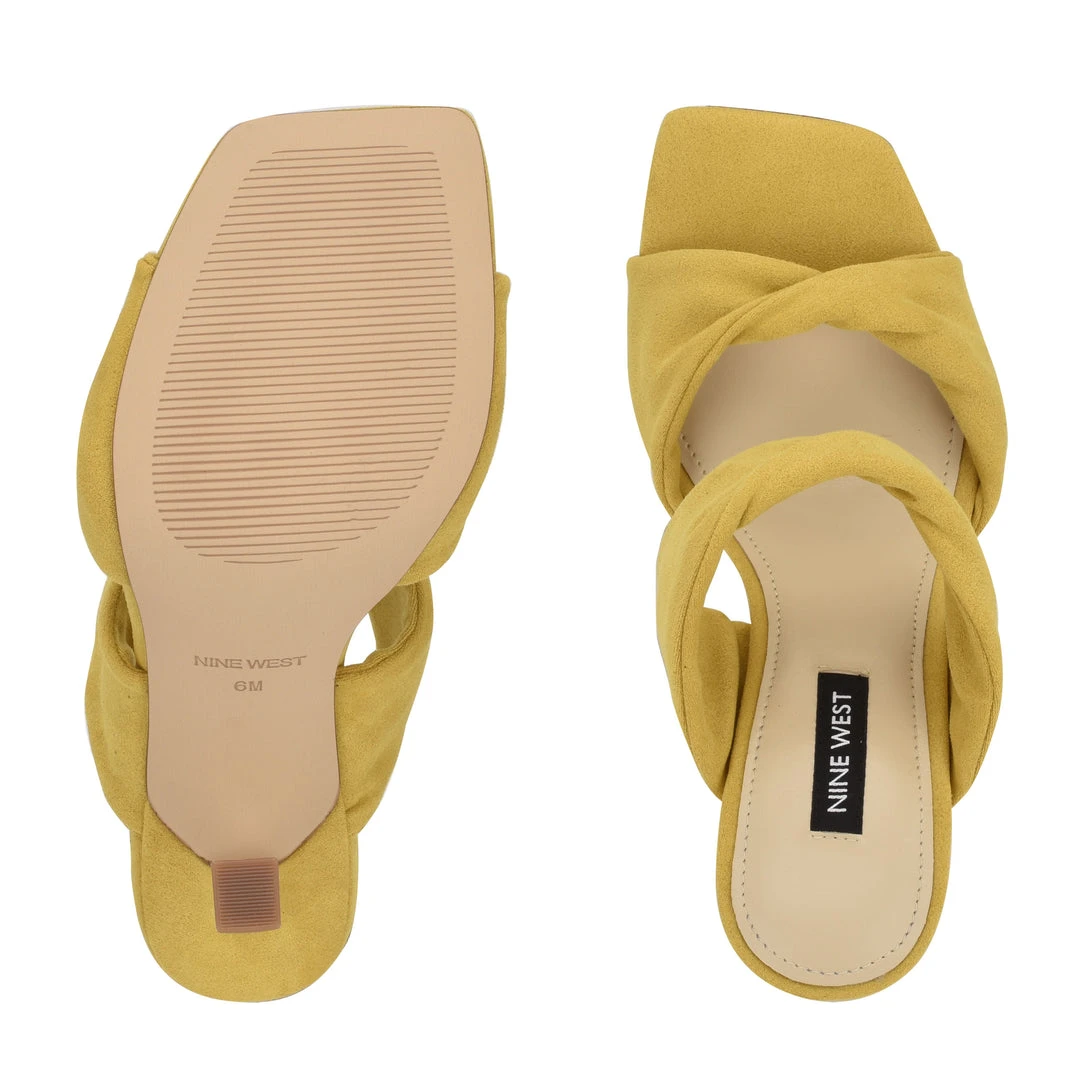 Nine West Seeya Heeled Slide Sandals 7 Nine West Seeya Heeled Slide Sandals