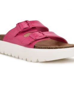 Nine West Simplee Platform Slide Sandals High Impact Platforms