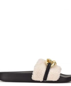 Nine West Slinks Flat Slide Sandals Fun Flats