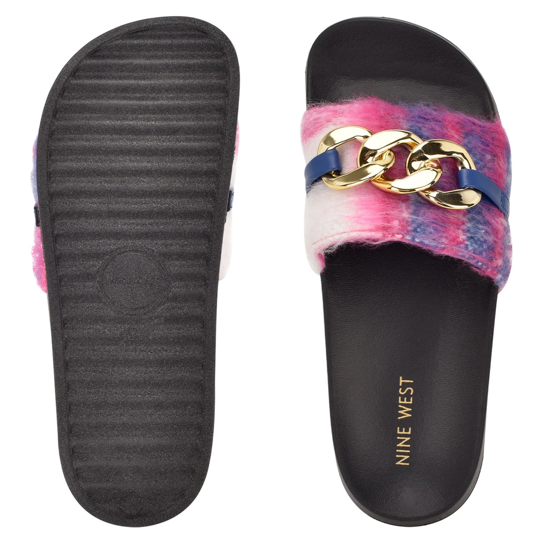 Nine West Slinks Flat Slide Sandals Color Pop 7 Nine West Slinks Flat Slide Sandals Color Pop