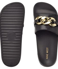 Nine West Fun Flats Slinks Flat Slide Sandals 11 Nine West Fun Flats Slinks Flat Slide Sandals