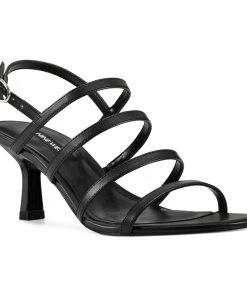 Nine West Heels Smooth Heeled Strappy Sandals 9 Nine West Heels Smooth Heeled Strappy Sandals