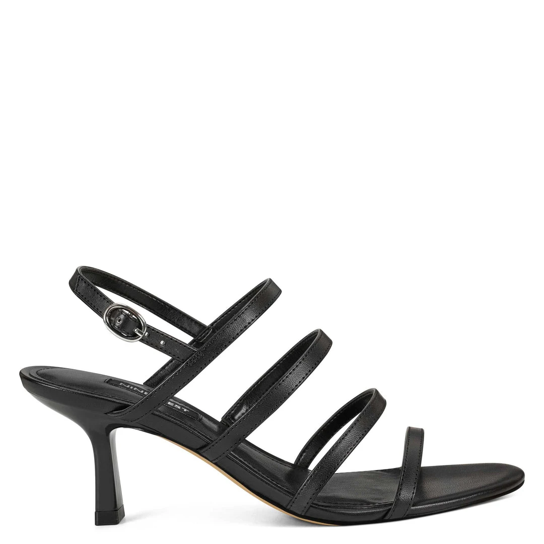 Nine West Heels Smooth Heeled Strappy Sandals 3 Nine West Heels Smooth Heeled Strappy Sandals