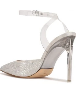 Nine West Sparkel Ankle Strap Pumps In The Clear