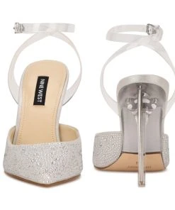 Nine West Sparkel Ankle Strap Pumps In The Clear