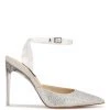 Nine West Sparkel Ankle Strap Pumps In The Clear