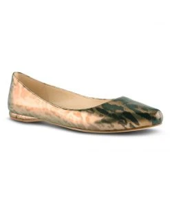Nine West Speakup Almond Toe Flats Metallic Mindset