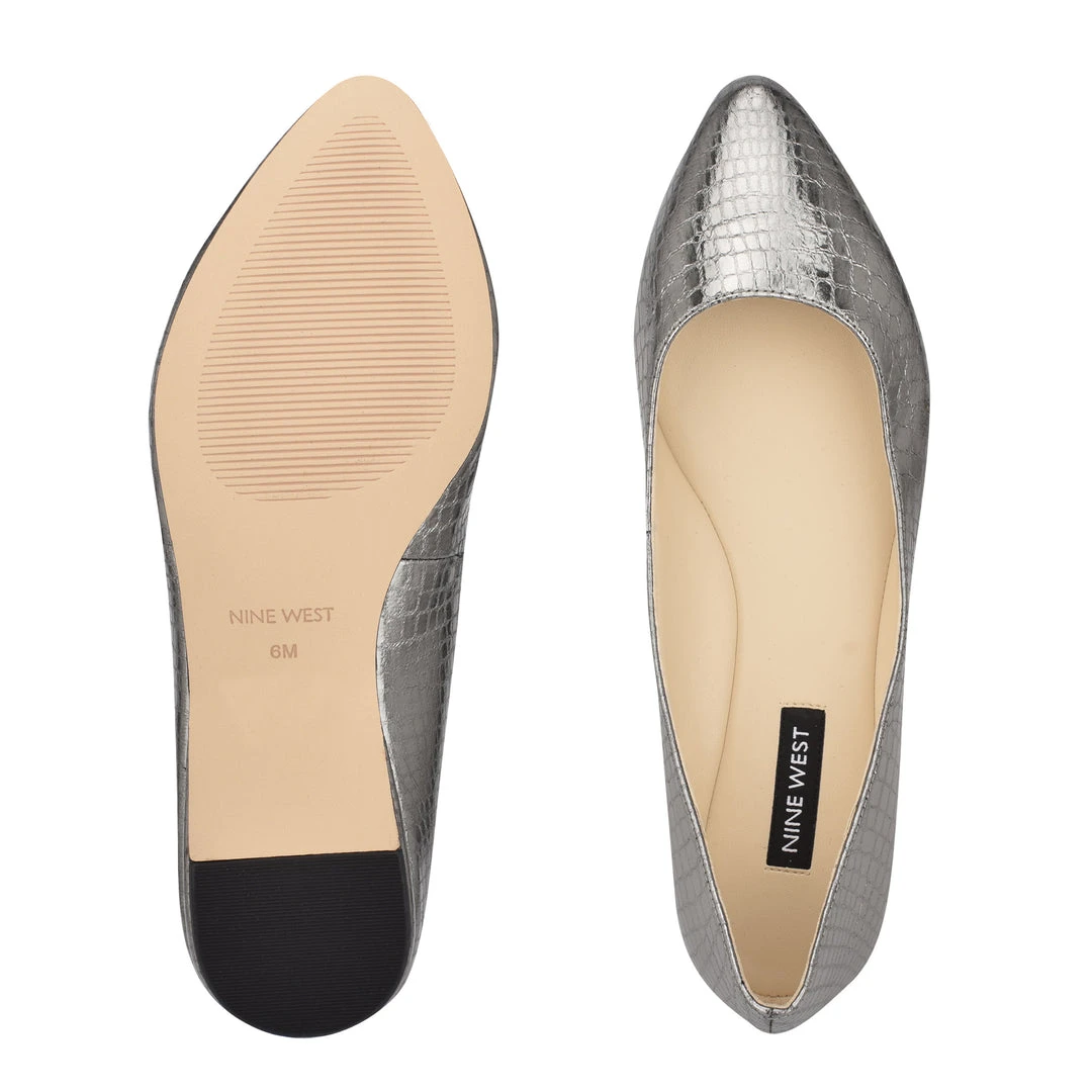 Nine West Speakup Almond Toe Flats Metallic Mindset 8 Nine West Speakup Almond Toe Flats Metallic Mindset