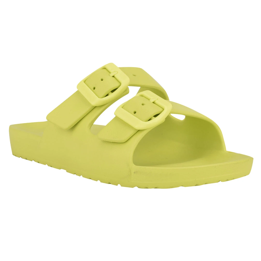 Nine West Color Pop Splash Flat Slide Sandals 4 Nine West Color Pop Splash Flat Slide Sandals