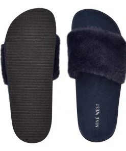 Nine West Staycozy Flat Slide Sandals Shoes