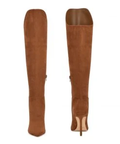 Nine West Teleena Wide Calf Heeled Boots Shoes