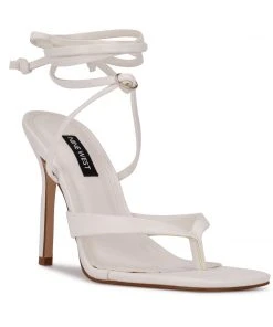 Nine West Terrie Ankle Wrap Heeled Sandals Lace It Up