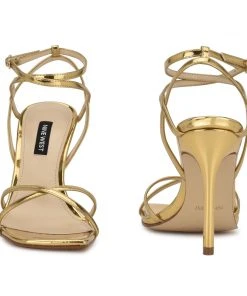 Nine West Tidle Ankle Strap Sandals Metallic Mindset 10 Nine West Tidle Ankle Strap Sandals Metallic Mindset
