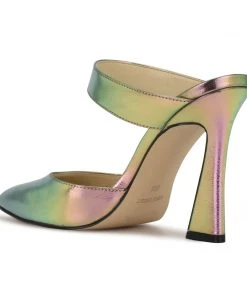 Nine West Tiger Heel Mules Heel Appeal