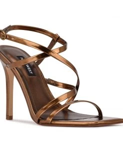 Nine West Metallic Mindset Tilas Heeled Sandals