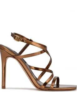Nine West Metallic Mindset Tilas Heeled Sandals
