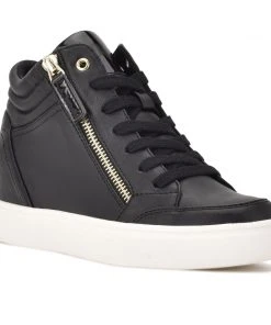 Nine West Tons High Top Hidden Wedge Sneakers Shoes