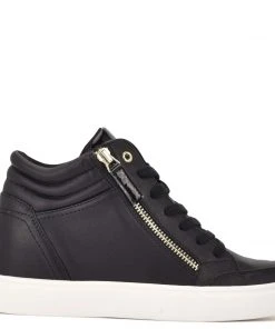 Nine West Tons High Top Hidden Wedge Sneakers Shoes