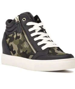 Nine West Metallic Mindset Tons High Top Hidden Wedge Sneakers