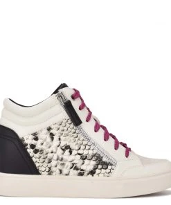 Nine West Tons High Top Hidden Wedge Sneakers Shoes