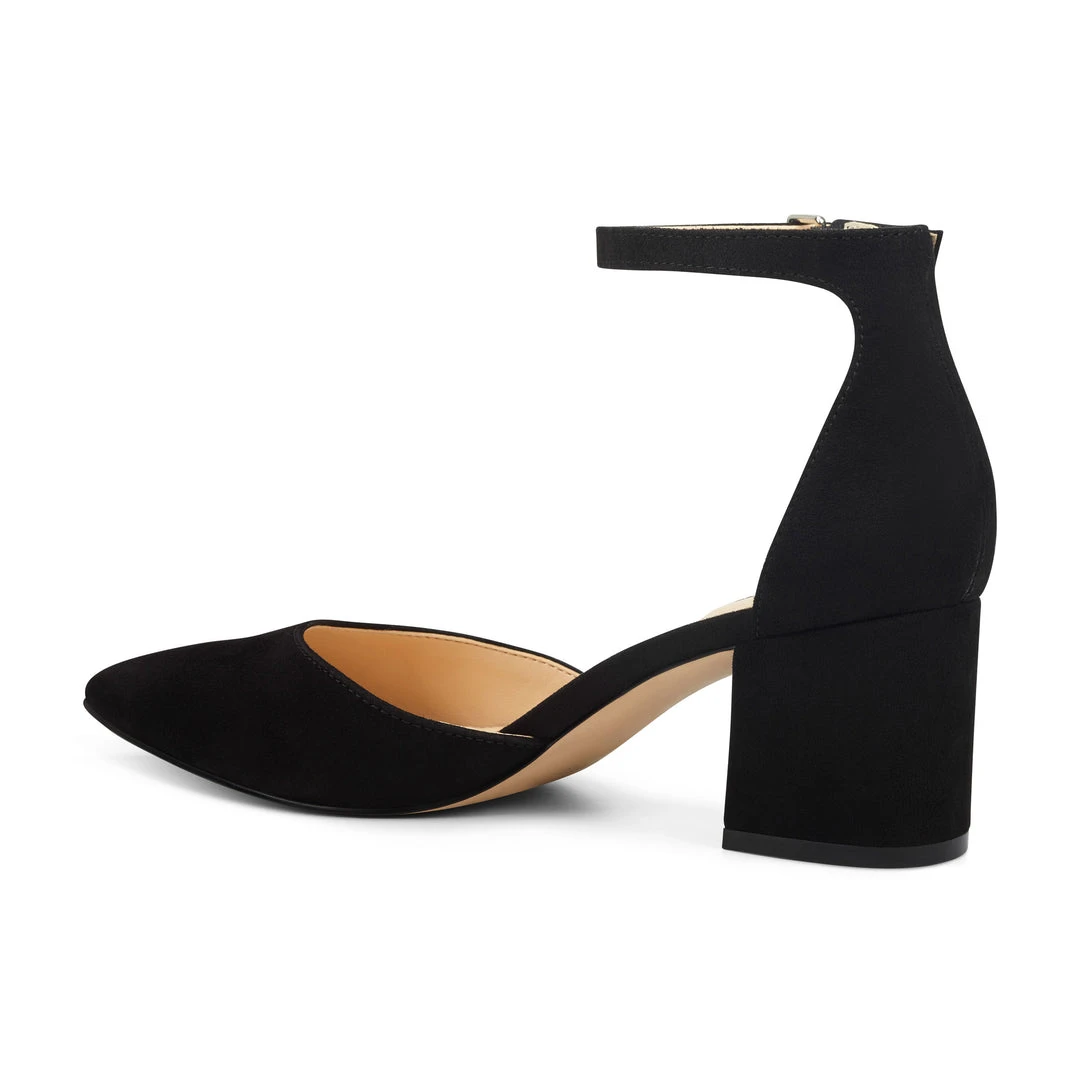 Nine West Trini Ankle Strap Block Heel Pumps Heels 5 Nine West Trini Ankle Strap Block Heel Pumps Heels
