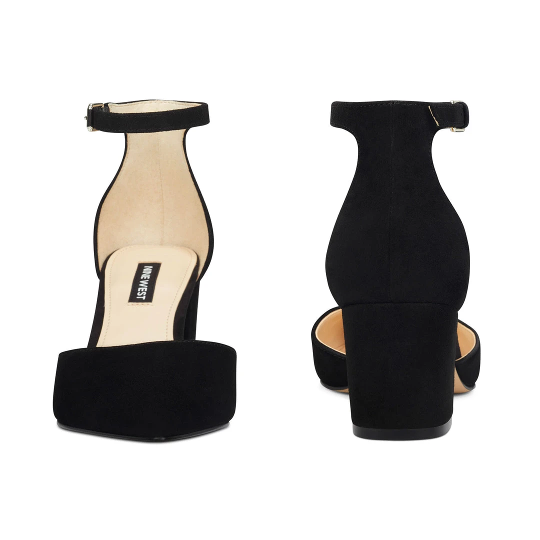 Nine West Trini Ankle Strap Block Heel Pumps Heels 7 Nine West Trini Ankle Strap Block Heel Pumps Heels