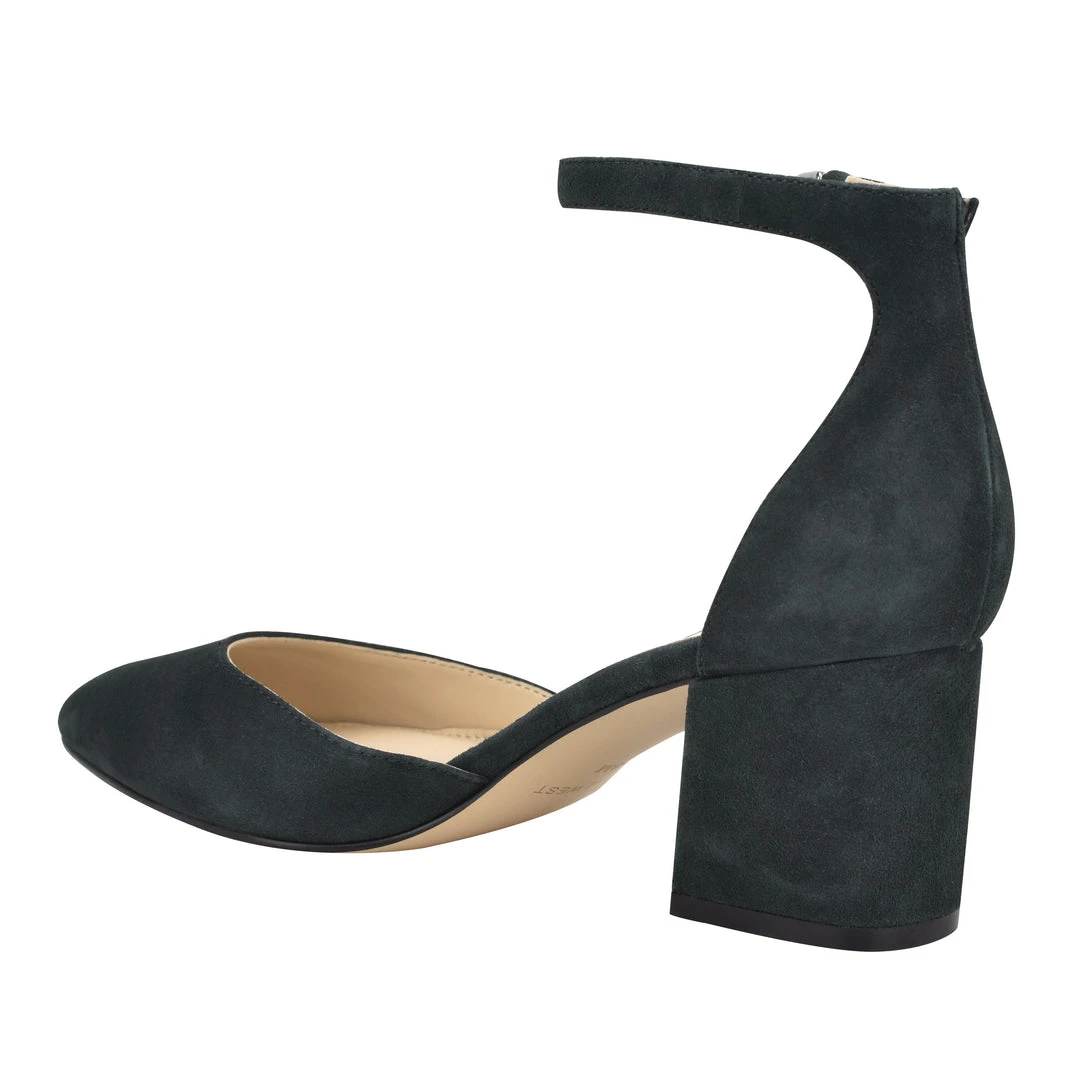 Nine West Heels Trini Ankle Strap Block Heel Pumps 5 Nine West Heels Trini Ankle Strap Block Heel Pumps