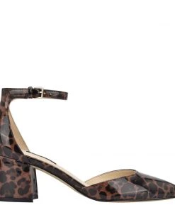 Nine West Trini Ankle Strap Block Heel Pumps Heels