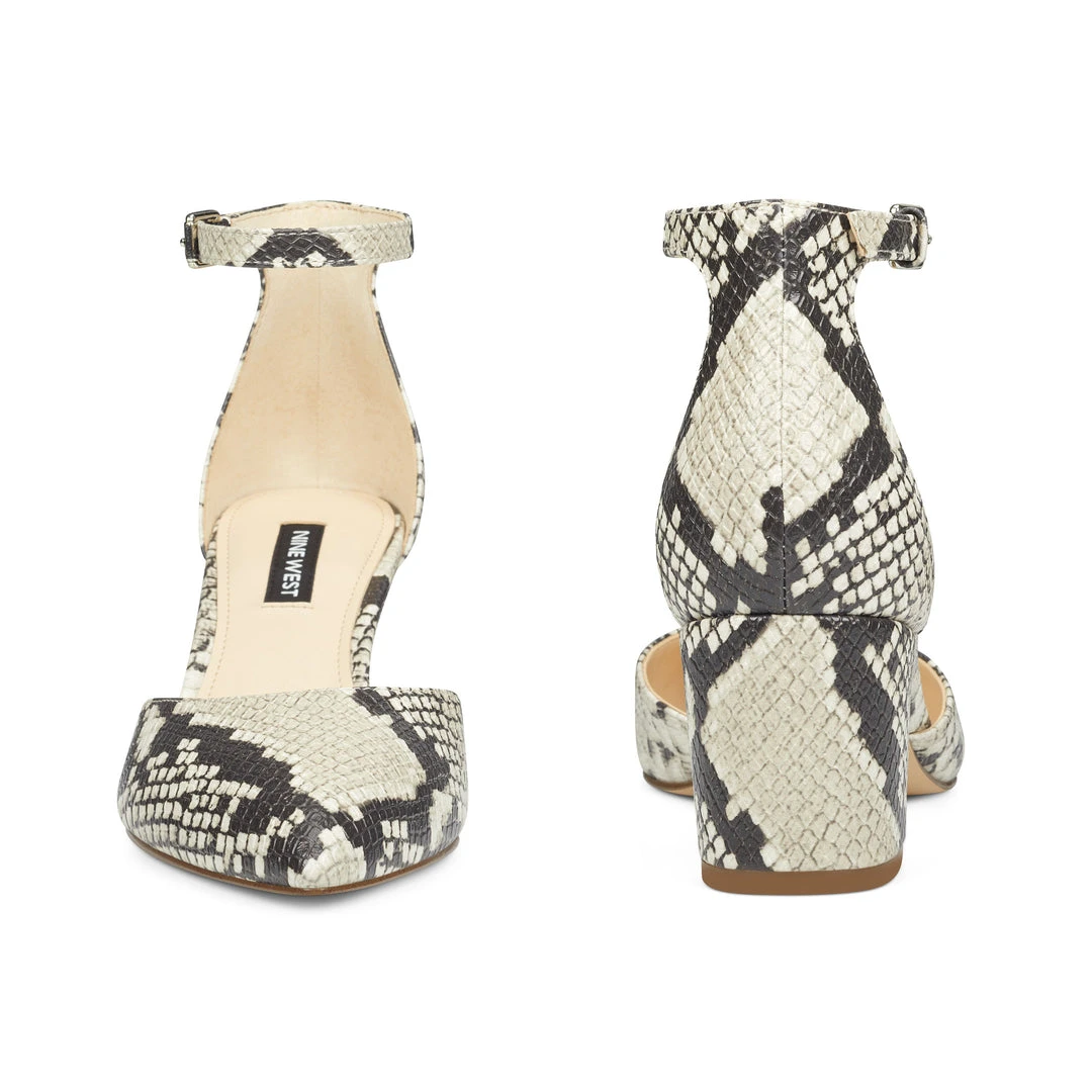 Nine West Heels Trini Ankle Strap Block Heel Pumps 7 Nine West Heels Trini Ankle Strap Block Heel Pumps