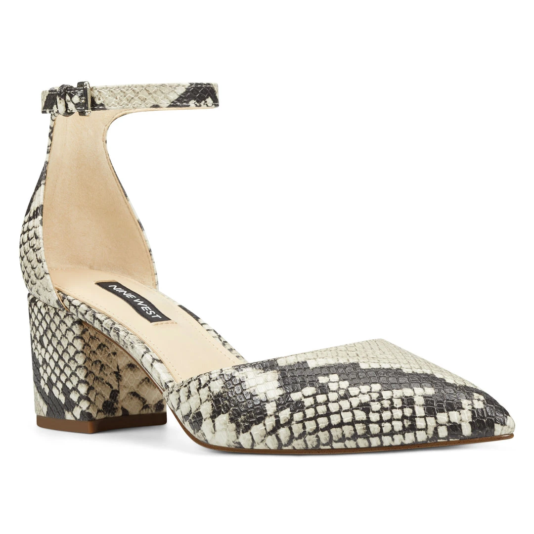 Nine West Heels Trini Ankle Strap Block Heel Pumps 4 Nine West Heels Trini Ankle Strap Block Heel Pumps