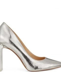 Nine West Trixi Pointy Toe Pumps Metallic Mindset