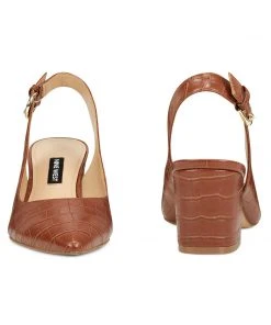 Nine West Heels Tulip Block Heel Slingback Pumps 12 Nine West Heels Tulip Block Heel Slingback Pumps