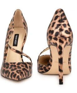 Nine West Twirl Pointy Toe Pumps Metallic Mindset