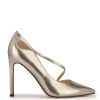 Nine West Twirl Pointy Toe Pumps Metallic Mindset