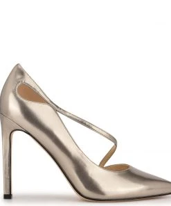 Nine West Twirl Pointy Toe Pumps Metallic Mindset