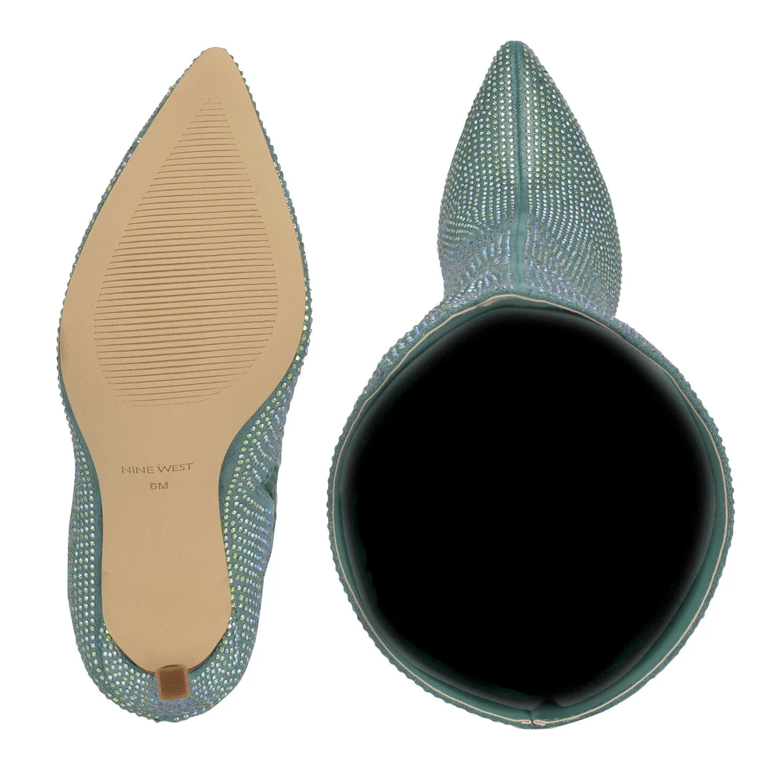 Nine West Heel Appeal Tysh Rhinestone Dress Boots 7 Nine West Heel Appeal Tysh Rhinestone Dress Boots
