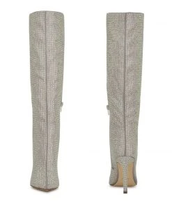 Nine West Tysh Rhinestone Dress Boots Heel Appeal