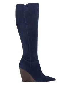 Nine West Varin Wide Calf Wedge Boots Boots & Booties