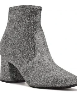 Nine West Metallic Mindset Viper 9x9 Heeled Booties