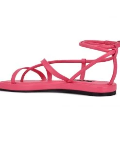 Nine West Waren Strappy Flat Sandals Y2K Revival 9 Nine West Waren Strappy Flat Sandals Y2K Revival