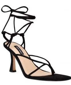 Nine West Lace It Up Yarin Ankle Wrap Heeled Sandal