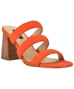 Nine West Yeat Heeled Slide Sandals Color Pop