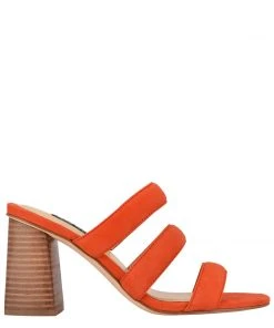 Nine West Yeat Heeled Slide Sandals Color Pop