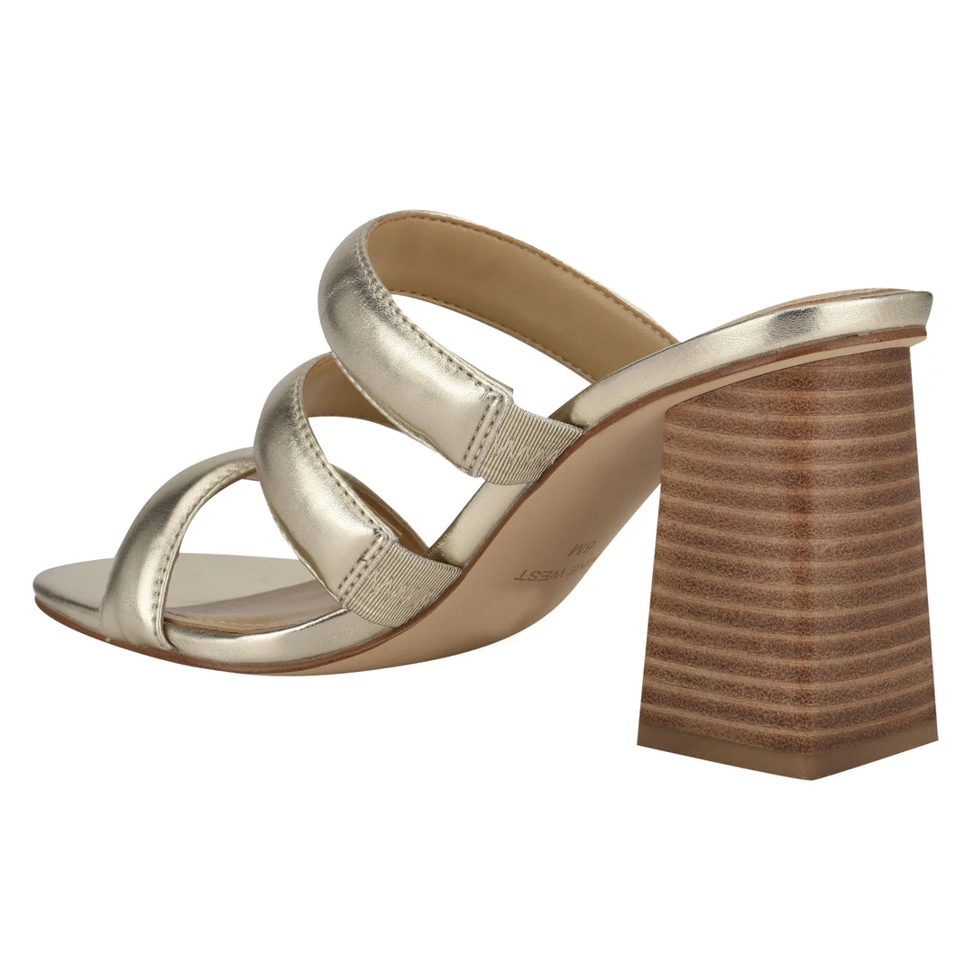 Nine West Yeat Heeled Slide Sandals Metallic Mindset 5 Nine West Yeat Heeled Slide Sandals Metallic Mindset