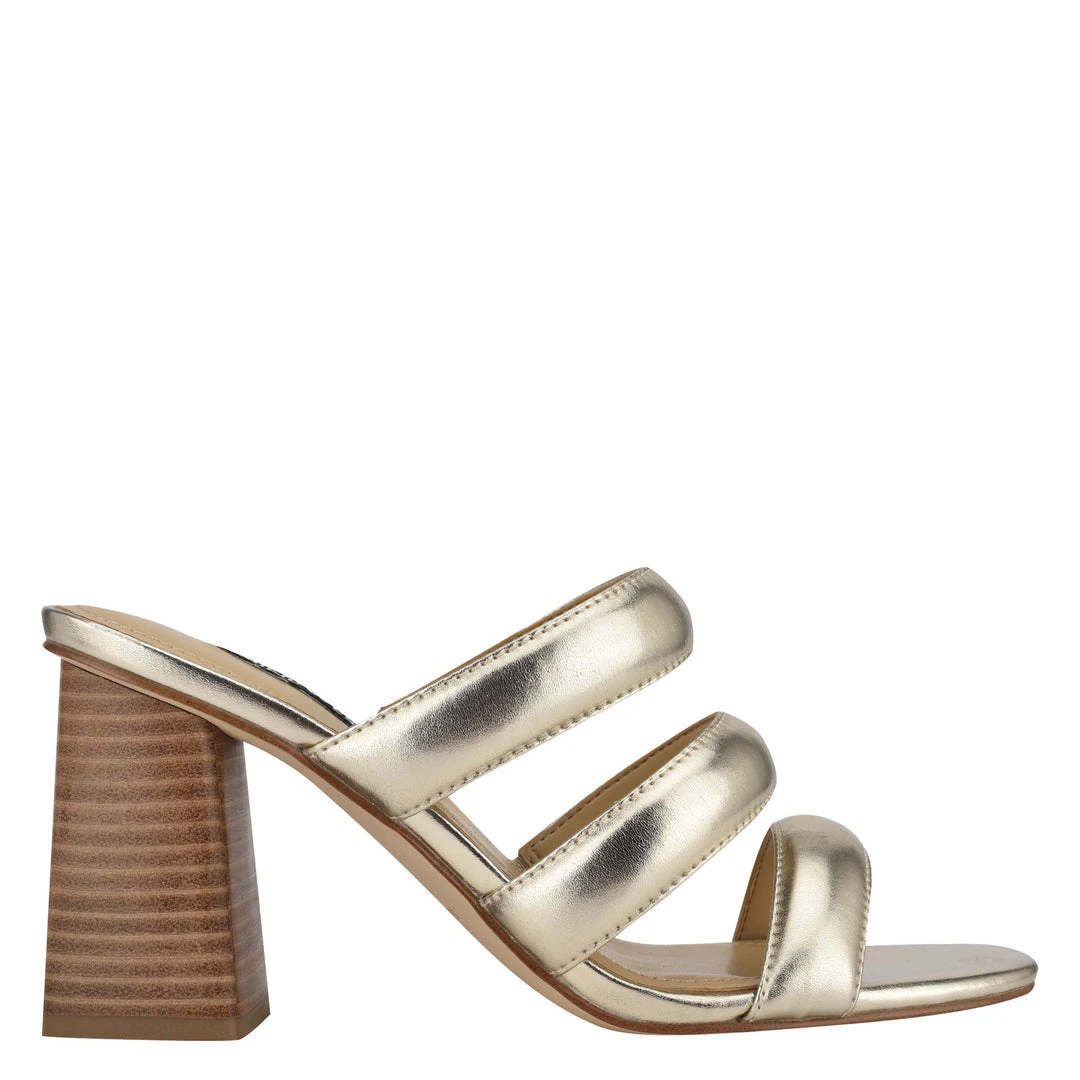 Nine West Yeat Heeled Slide Sandals Metallic Mindset 3 Nine West Yeat Heeled Slide Sandals Metallic Mindset