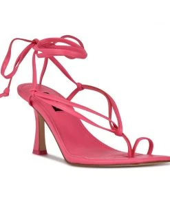 Nine West Lace It Up Yippie Ankle Wrap Heeled Sandal