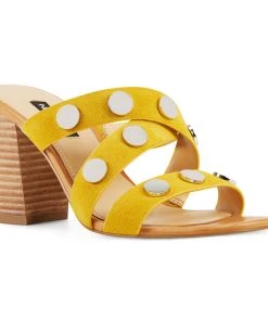 Nine West Yoana Heeled Slide Sandals Color Pop