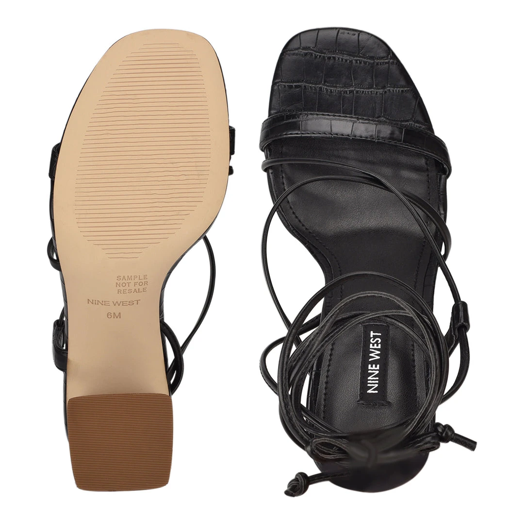 Nine West Young Ankle Wrap Heeled Sandal 7 Nine West Young Ankle Wrap Heeled Sandal