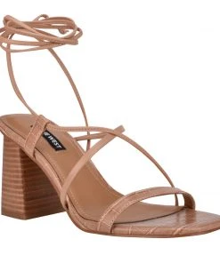 Nine West Lace It Up Young Ankle Wrap Heeled Sandal