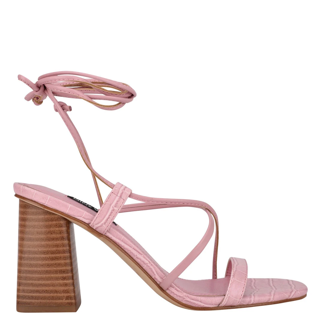 Nine West Young Ankle Wrap Heeled Sandal Lace It Up 3 Nine West Young Ankle Wrap Heeled Sandal Lace It Up